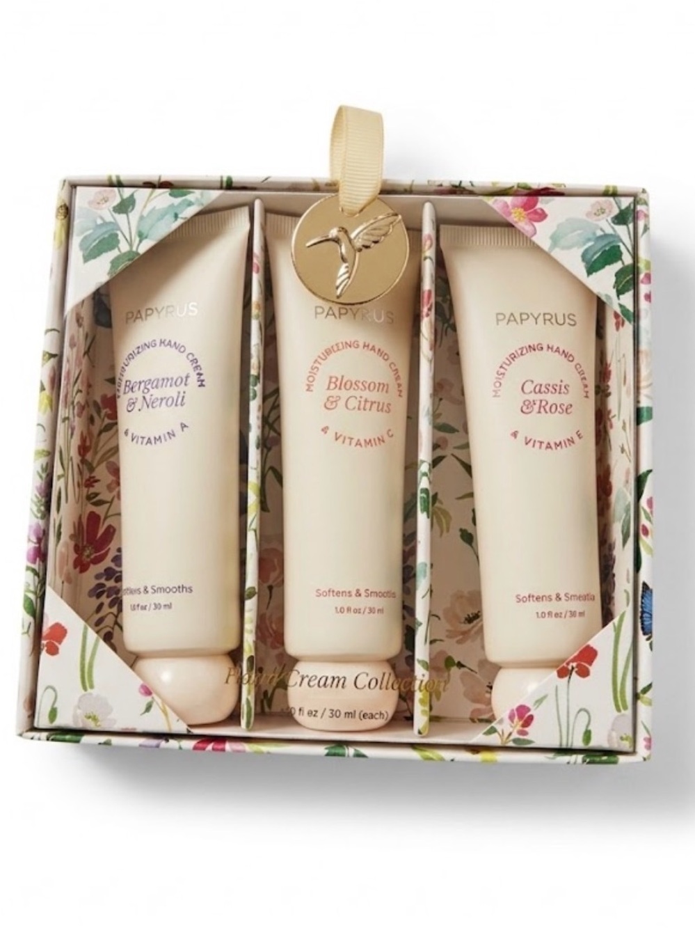 Papyrus Floral Hand Cream Trio- Bergamot & Neroli, Blossom Citrus, Cassis Rose - Picture 1 of 5